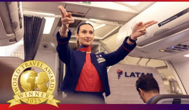 LATAM fue elegida la aerolínea líder de Sudamérica en los World Travel Awards 2025